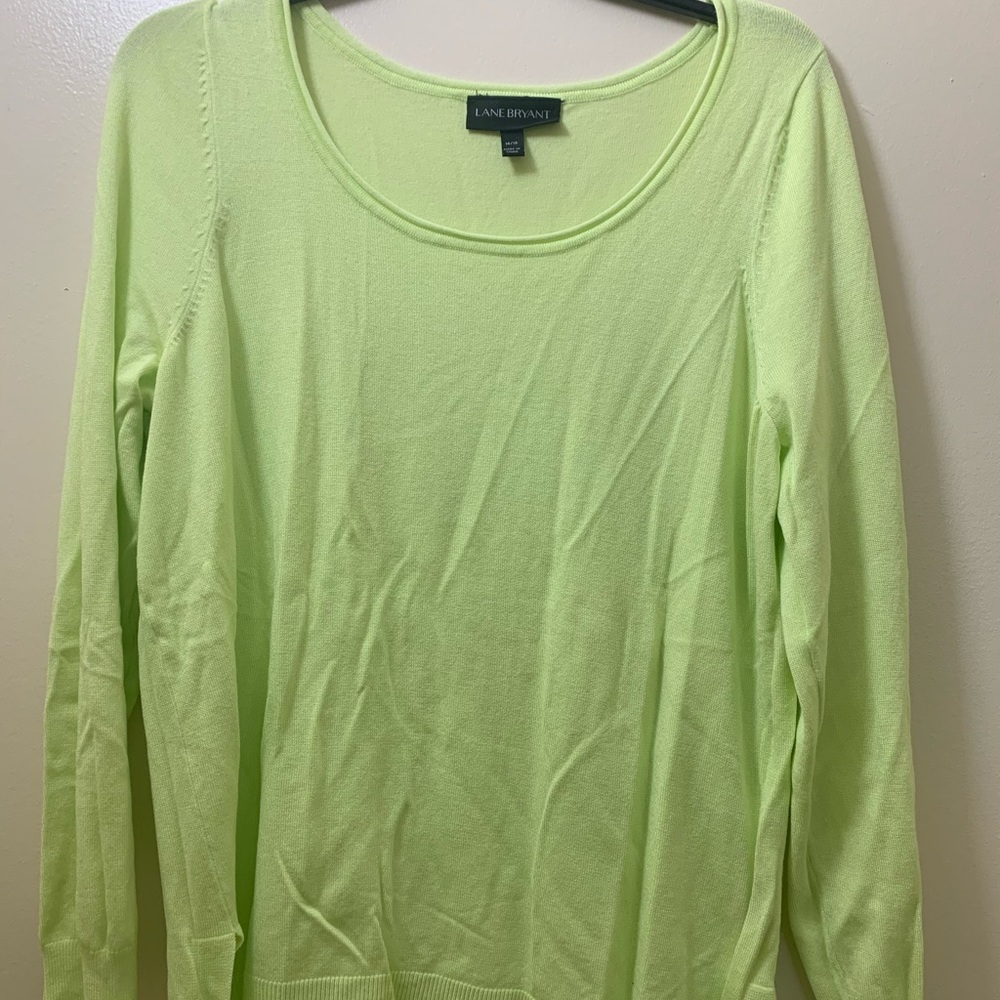 Lime green lightweight pullover sweater
